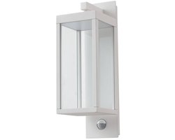 Lucande - Wandlampen buiten - 1licht - Aluminium, glas - H: 38 cm - wit, transparant - Inclusief lichtbron