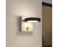 Lucande - Wandlampen buiten - 1licht - Aluminium, polycarbonaat, beton - H: 14.3 cm - antraciet, wit, betongrijs - Inclusief lichtbron