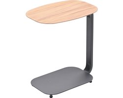 Lucca laptop tafel - 45x30xH51cm - carbon black - teaklook