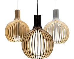 Lucerna – Lamp Lignum Small – Wood/Wood - Ø35cm - Moderne houten hanglamp