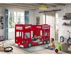 LUCEVI - Carbeds Fire Truck stapelbed 90x200cm - Rood