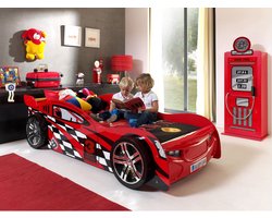 LUCEVI - Carbeds Night Speeder Bed 90x200cm - Rood