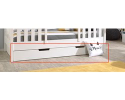 LUCEVI - Housebed Rolbed/Opberglade - 90x200cm - Wit