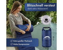 Luchtbed opblaasbare slaapmat isolatie 12 cm dik beste slaapcomfort - campingmatras geïntegreerde pomp - kamperen roadtrips outdoor tenten