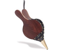 Luchtblazer voor open haard en barbecue met handmatige bediening - houten schoorsteenmondstuk voor outdoor camping - bruin