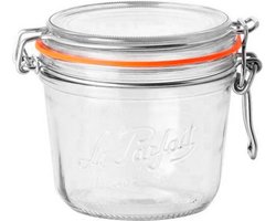 Luchtdichte glazen pot terrine 500ml (10cm Ø) 1 eenheid|Airtight glass jar terrine 500ml (10cm Ø) 1 unit|Bocal en verre hermétique terrine 500ml (10cm Ø) 1 unité