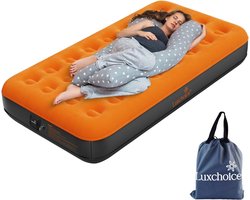 Luchtmatras, zelfopblazend, opblaasbaar matras met draagbare pomp, luchtbed, voor 1 persoon, logeerbed, voor camping, reizen, wandelen