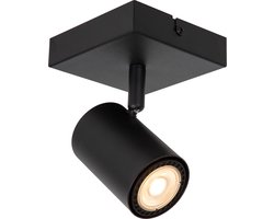 Lucide AMIGO - Plafondspot (Plafondlamp) - 1xGU10 - Zwart