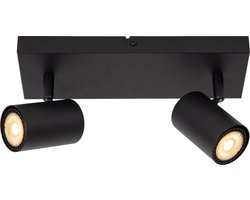 Lucide AMIGO - Plafondspot (Plafondlamp) - 2xGU10 - Zwart