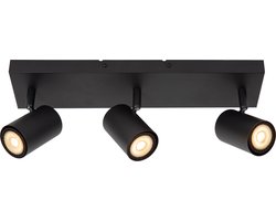 Lucide AMIGO - Plafondspot (Plafondlamp) - 3xGU10 - Zwart