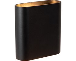 Lucide ATILA - Wandlamp Binnen/Buiten - LED Dimbaar - 2x5W 2700K - IP54 - Zwart