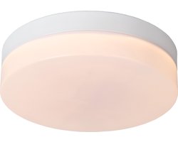 Lucide BISKIT - Plafonnière (Plafondlamp) Badkamer - Ø 23 cm - LED - 1x12W 2700K - IP44 - Bewegingssensor - Wit