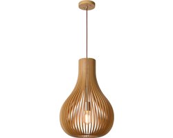 Lucide BODO - Hanglamp - Ø 38 cm - 1xE27 - Licht hout - Japandi