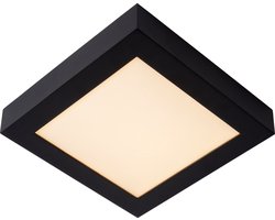 Lucide BRICE-LED - Plafonnière (Plafondlamp) Badkamer - LED Dimbaar - 1x22W 3000K - IP44 - Zwart