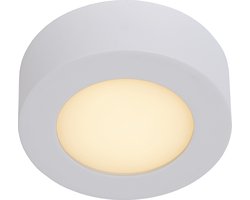 Lucide BRICE-LED - Plafonnière (Plafondlamp) Badkamer - Ø 11,7 cm - LED Dimbaar - 1x8W 3000K - IP44 - Wit
