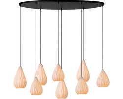 Lucide CINZIA - Hanglamp - 8xE27 - Wit - Japandi