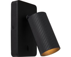 Lucide CLUBS - Bedlamp / Wandlamp - 1xGU10 - Zwart