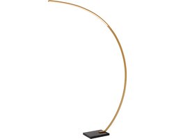 Lucide CURVE - Booglamp - LED Dimbaar - 1x15W 2700K - Mat Goud / Messing