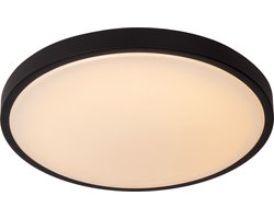 Lucide DASHER - Plafonnière (Plafondlamp) Badkamer - Ø 41 cm - LED - 1x24W 2700K - IP44 - Bewegingssensor - Zwart