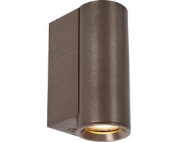 Lucide DUPLA - Wandspot / Wandlamp - 1xGU10 (MR11) - Koffie