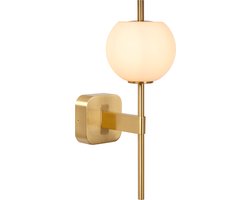 Lucide ELDA - Wandlamp Badkamer - 1xG9 - IP44 - Mat Goud / Messing