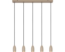 Lucide EVORA - Hanglamp - Ø 10 cm - 5xGU10 - Taupe