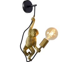 Lucide EXTRAVAGANZA CHIMP - Wandlamp - 1xE27 - Zwart