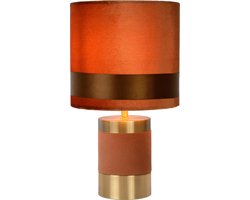 Lucide EXTRAVAGANZA FRIZZLE - Tafellamp - Ø 18 cm - 1xE14 - Bruin