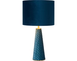Lucide EXTRAVAGANZA VELVET - Tafellamp - Ø 25 cm - 1xE27 - Turkoois
