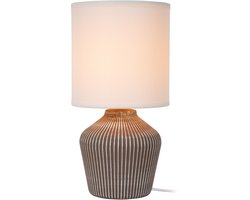 Lucide FILIZ - Tafellamp - Ø 16 cm - 1xE14 - Taupe - Essential