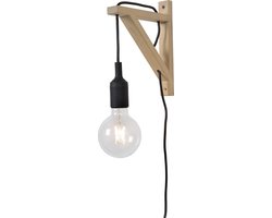Lucide FIX - Wandlamp - 1xE27 - Zwart