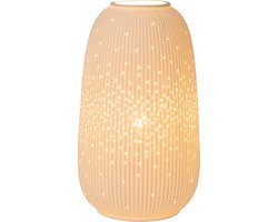 Lucide FLORES - Tafellamp - Ø 14,1 cm - 1xE14 - Wit - Japandi