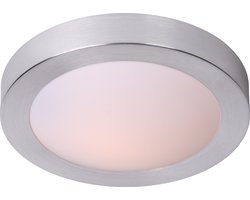 Lucide FRESH - Plafonnière (Plafondlamp) Badkamer - Ø 27 cm - 1xE27 - IP44 - Mat chroom