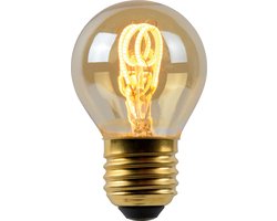 Lucide G45 - Filament lamp - Ø 4,5 cm - LED Dimbaar - E27 - 1x3W 2200K - Amber