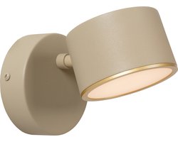 Lucide GIAN - Wandlamp - LED Dimb. - 1x9W 2700K - Taupe