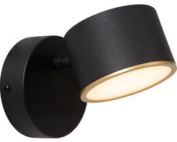 Lucide GIAN - Wandlamp - LED Dimbaar - 1x9W 2700K - Zwart