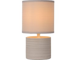 Lucide GREASBY - Tafellamp - Ø 14 cm - 1xE14 - Beige - Japandi