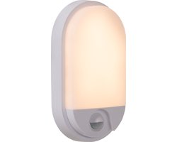 Lucide HUPS IR - Wandlamp Binnen/Buiten - LED - 1x10W 3000K - IP54 - Beweging & dag/nacht sensor - Wit