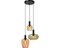 Lucide ILONA - Hanglamp - 3xE27 - Zwart
