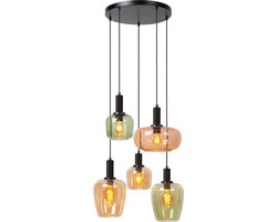 Lucide ILONA - Hanglamp - 5xE27 - Zwart