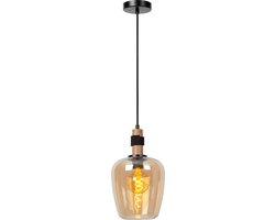 Lucide ILONA - Hanglamp - Ø 22 cm - 1xE27 - Amber