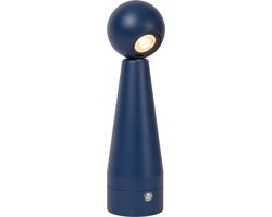 Lucide IPSOS - Oplaadbare Tafellamp - Accu/Batterij - LED Dimbaar - 1x3W 2700K - Blauw