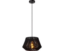Lucide JESSICA - Hanglamp - Ø 30 cm - 1xE27 - Zwart - Japandi