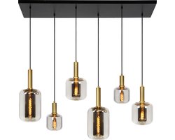 Lucide JOANET - Hanglamp - 6xE27 - Fumé