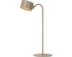 Lucide JOLAN - Oplaadbare Bureaulamp/Klemlamp/Wandlamp - Accu/Batterij - LED Dim to warm - 1x3,5W 2700K/5700K - Taupe