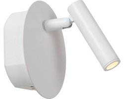Lucide JOLIJN - Oplaadbare Bedlamp / Wandlamp - Accu/Batterij - Ø 10,2 cm - LED - 1x2W 3000K - Magnetisch - Wit