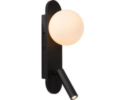 Lucide KELLY - Bedlamp / Wandlamp - LED - 1x3,5W 3000K - Zwart
