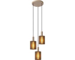 Lucide LAMBRES - Hanglamp - 3xE27 - Taupe