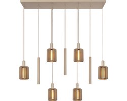 Lucide LAMBRES - Hanglamp - 6xE27 - Taupe