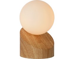 Lucide LEN - Tafellamp - Ø 10 cm - 1xG9 - Licht hout - Japandi